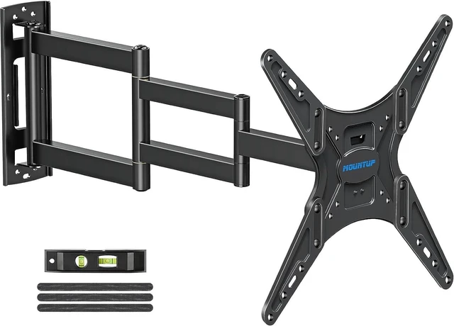Main image of Corner TV Wall Mount for Most 26-65 Inch TVs, Long Arm TV Mount with 30 Inch Extension Arm, Smooth Swivel Tilt Single Stud Full Motion Bracket Max VESA 400x400mm, 77 lbs Heavy Duty, MU0057