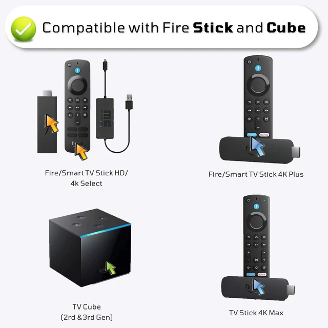 Alt view image 2 of 7 - Replacement for Fire Stick Remote, Fire TV Stick Remote Select/Plus/Max/HD | Universal, Alexa Voice Control, Youtube Button, Amazon FireStick, Cube, Easy Pairing