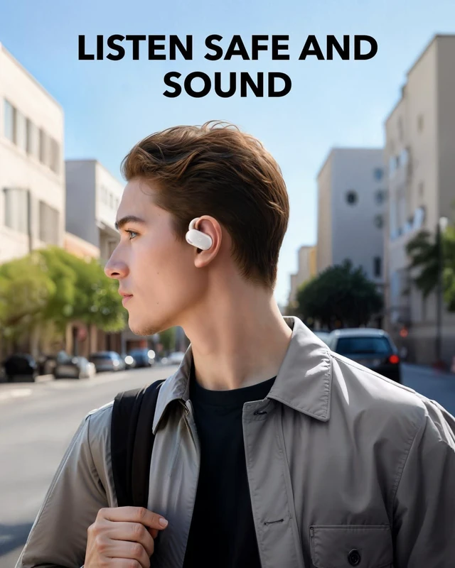 Alt view image 4 of 7 - V20i by Anker Open Ear Earbuds, Open Ear Headphones True Wireless Adjustable Hooks, Ultra-Comfort, Snug Fit, Power Sound, Clear Calls, IP55, 36H Playtime, Bluetooth 5.4, Multipoint Connection