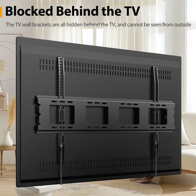 Alt view image 7 of 7 - TV Wall Mount for 50-120 inch Quick Release Lock Low Profile Bracket Large Fixed TV Bracket,Max VESA 900X600mm Up to 275lbs,Ultra Slim Fit 55 65 75 77 83 85 98 100"Heavy Duty Television Mount