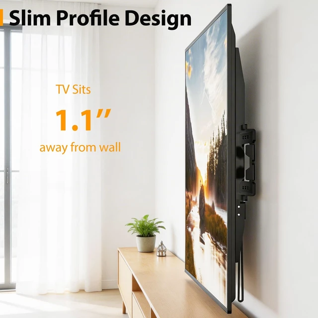 Alt view image 5 of 7 - TV Wall Mount for 50-120 inch Quick Release Lock Low Profile Bracket Large Fixed TV Bracket,Max VESA 900X600mm Up to 275lbs,Ultra Slim Fit 55 65 75 77 83 85 98 100"Heavy Duty Television Mount