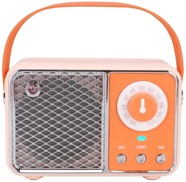 Main image of Orange Retro Bluetooth Speaker,Vintage Decor,Small Wireless Gift