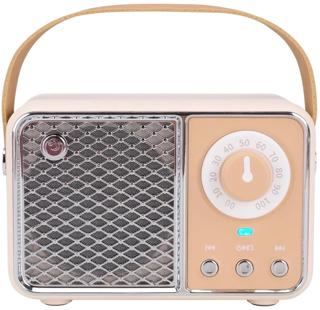 Main image of Retro Bluetooth Speaker,Vintage Decor,Wireless Beige Gift Old Fashion Cute Style for Kitchen Desk Bedroom Office Party Outdoor Kawaii Accessories