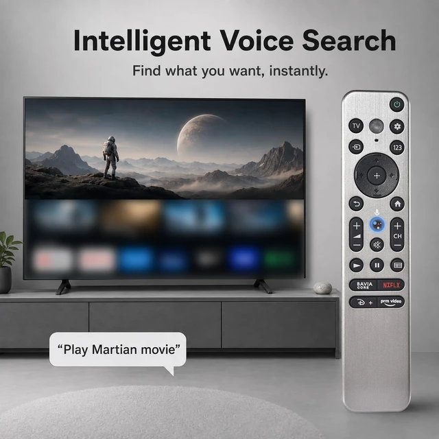 Alt view image 5 of 7 - Replacement for Sony Voice Remote Control,for All 2019-2026 Sony Bravia TV for Sony Bravia Google 4K OLED Smart TV Control with Voice,with Bravia Core,NTFLX,Disny+,PRM Video Buttons