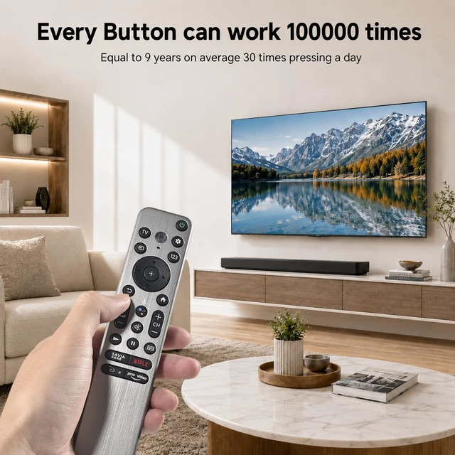Alt view image 7 of 7 - Replacement for Sony Voice Remote Control,for All 2019-2026 Sony Bravia TV for Sony Bravia Google 4K OLED Smart TV Control with Voice,with Bravia Core,NTFLX,Disny+,PRM Video Buttons