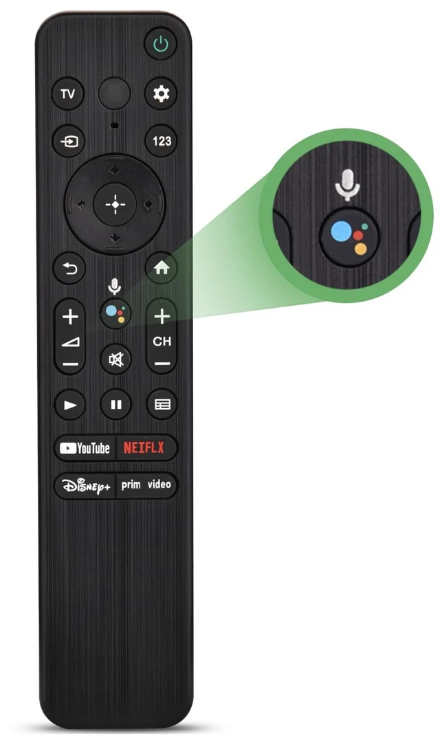 Main image of Replacement for Sony TV Voice Remote,for All 2019-2025 Sony Bravia Smart TV for All Sony Bravia OLED LED 4K 8K UHD,for Android Google TV with Shortcuts YouTube and disny+ etc