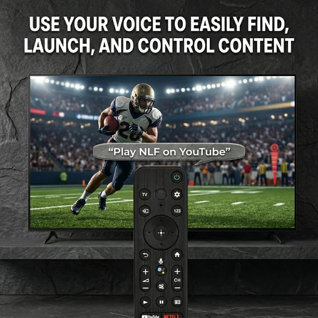 Alt view image 5 of 6 - Replacement for Sony TV Voice Remote,for All 2019-2025 Sony Bravia Smart TV for All Sony Bravia OLED LED 4K 8K UHD,for Android Google TV with Shortcuts YouTube and disny+ etc
