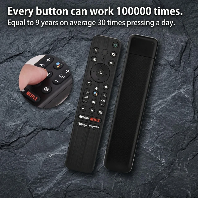 Alt view image 4 of 6 - Replacement for Sony TV Voice Remote,for All 2019-2025 Sony Bravia Smart TV for All Sony Bravia OLED LED 4K 8K UHD,for Android Google TV with Shortcuts YouTube and disny+ etc