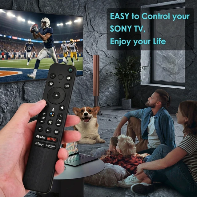 Alt view image 6 of 6 - Replacement for Sony TV Voice Remote,for All 2019-2025 Sony Bravia Smart TV for All Sony Bravia OLED LED 4K 8K UHD,for Android Google TV with Shortcuts YouTube and disny+ etc