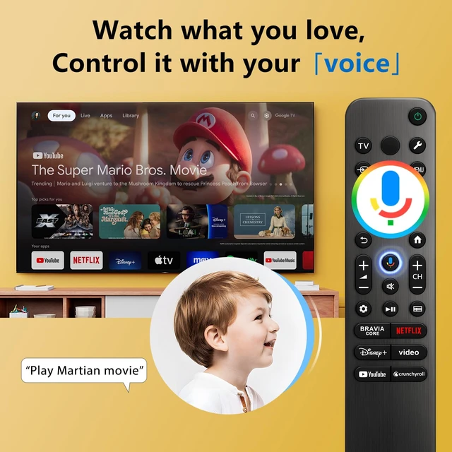 Alt view image 7 of 7 - Voice Remote for Sony-TV-Remote Control Replacement, for All Sony Bravia Google Smart TVs Series with Voice Function