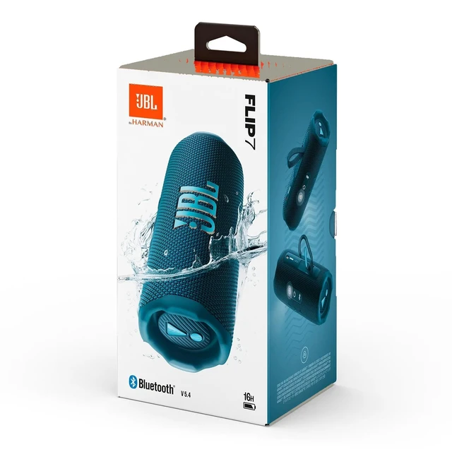 Alt view image 5 of 6 - Flip 7 Portable Bluetooth Speaker, IP68 Waterproof, Dustproof, Drop-Proof, PushLock System, AI Sound Boost, 16H Battery, Megen Hardshel Protection Case (Blue)