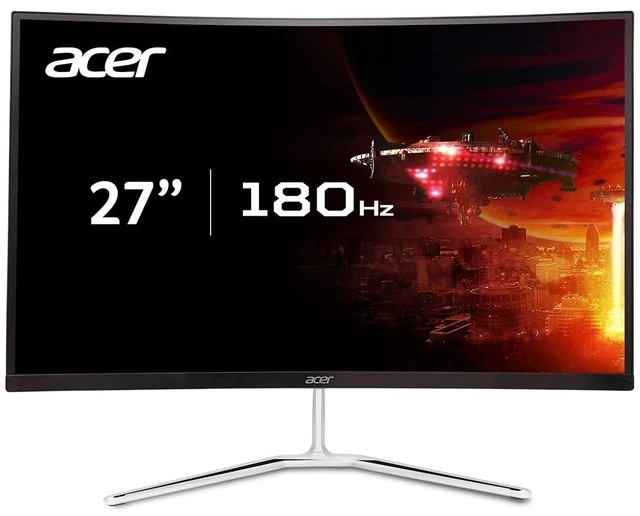 Main image of Nitro 27in QHD 2560x1440 Curved 180Hz Gaming Monitor EDA270U Pbmiipx 1ms, AMD FreeSync Premium, 2xHDMI, DisplayPort, 1500R Curve, Speaker, VESA Mountable, Bluelight Filter