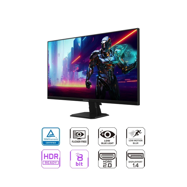 Alt view image 2 of 7 - GS27QA SA 27" SuperSpeed IPS FHD 180Hz AMD Freesync Gaming Monitor Black, QHD 2560x1440, 1ms MPRT, AMD FreeSync, HDR 10 Ready, 2X HDMI 2.0, DP 1.4, Tilt Adjustable