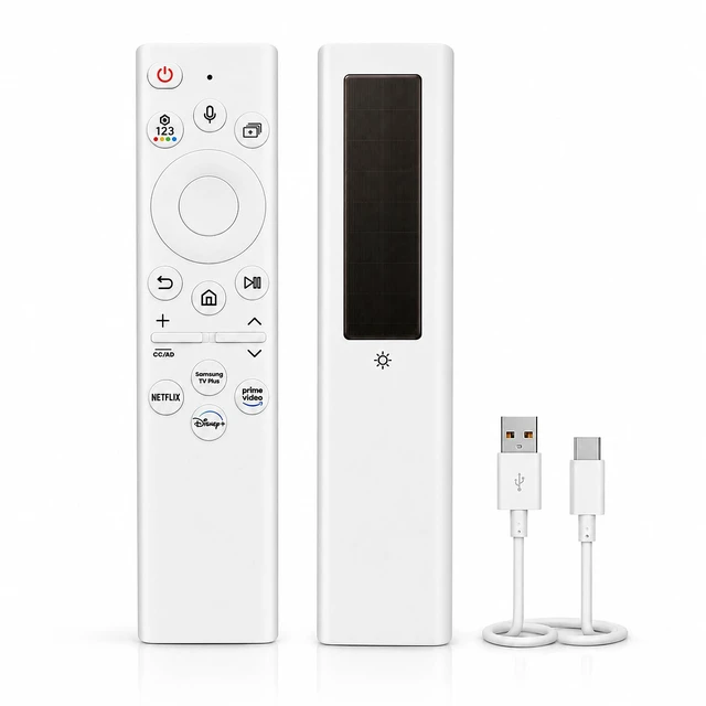 Main image of for Samsung Frame TV Remote, Compatible with Samsung Smart TV 2018-2026,Solar Chargeble Voice Remote Control, USB-C Fast Charging, Bluetooth Pairing