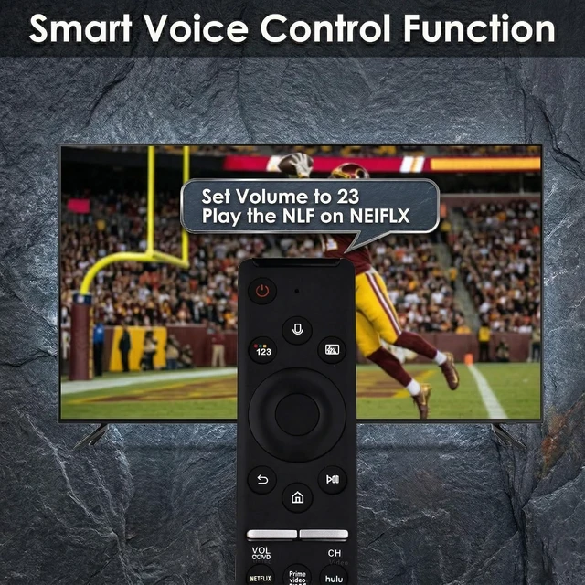 Alt view image 5 of 6 - Replacement Voice Remote for All 2019-2025 Samsung Smart TV,BN59-01312A for All Samsung Frame TV, Crystal/Curved/UHD/QLED/T/QLED/ 4K 8K Smart TVsRemote with NEIFLX,PRM Video,hulu Buttons