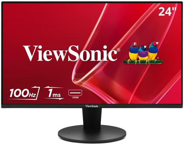 Main image of VS2447M 24 Inch 1080p Computer Monitor, 100Hz LED Display AMD FreeSync, HDMI, VGA, Eye Care, Thin Bezels, Gaming, Laptop, PC, Mac, Anti Glare, 4ms Response, Dual Speakers, 250 Nits