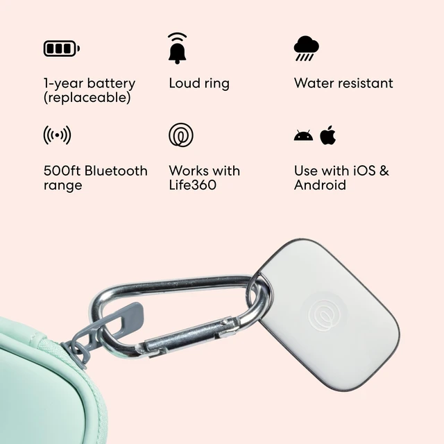 Alt view image 6 of 6 - Tile Pro - Powerful Bluetooth Tracker, Key Finder and Item Locator for Keys, Bags and More. Both iOS and Android Compatible. Phone Finder. 1-Pack (White)