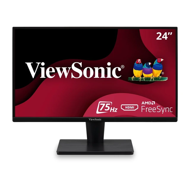 Alt view image 7 of 7 - VS2447M 24 Inch 1080p Computer Monitor, 100Hz LED Display AMD FreeSync, HDMI, VGA, Eye Care, Thin Bezels, Gaming, Laptop, PC, Mac, Anti Glare, 4ms Response, Dual Speakers, 250 Nits