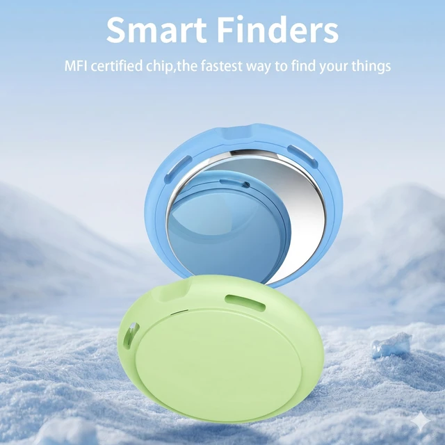 Alt view image 2 of 7 - 2 Pack Tracker Tags Finder Apple Find My MFi Certified Waterproof iOS Only Bluetooth Air Smart Tags Item Finder Locator Worldwide Tracking for Key Pets Wallet Backpack Dogs Luggage Replaceable Battery