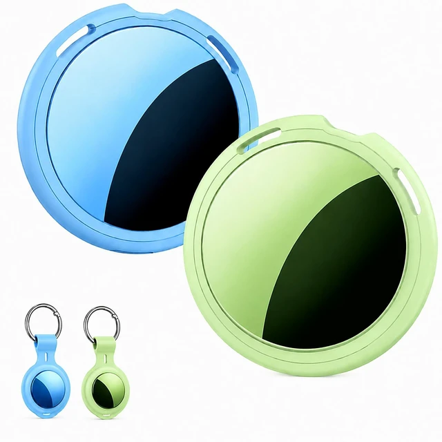 Main image of 2 Pack Tracker Tags Finder Apple Find My MFi Certified Waterproof iOS Only Bluetooth Air Smart Tags Item Finder Locator Worldwide Tracking for Key Pets Wallet Backpack Dogs Luggage Replaceable Battery