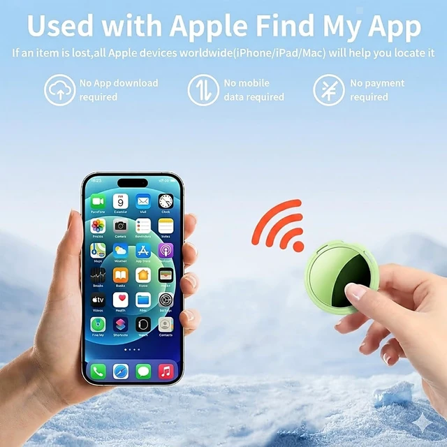 Alt view image 4 of 7 - 2 Pack Tracker Tags Finder Apple Find My MFi Certified Waterproof iOS Only Bluetooth Air Smart Tags Item Finder Locator Worldwide Tracking for Key Pets Wallet Backpack Dogs Luggage Replaceable Battery
