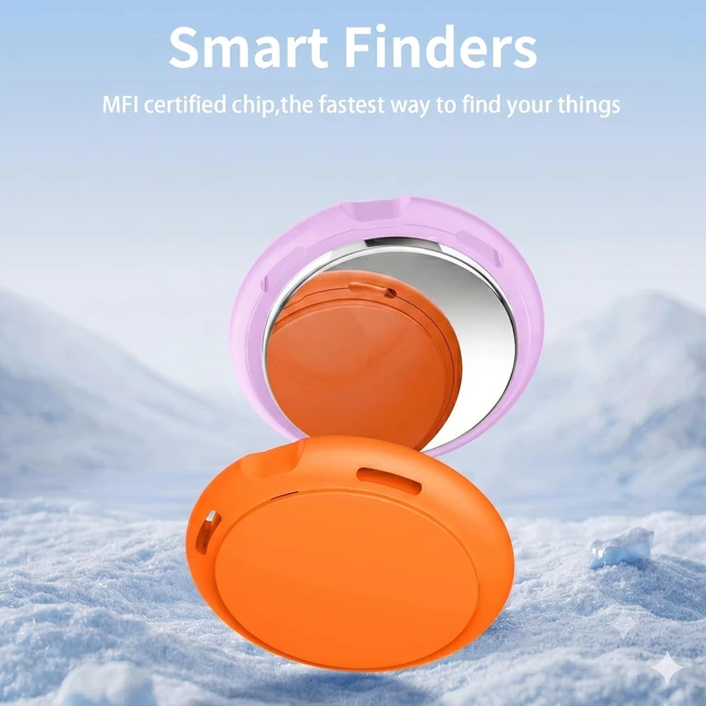Alt view image 2 of 7 - 2 Pack Tracker Tags Finder Apple Find My MFi Certified Waterproof iOS Only Bluetooth Air Smart Tags Item Finder Locator Worldwide Tracking for Key Pets Wallet Backpack Dogs Luggage Replaceable Battery