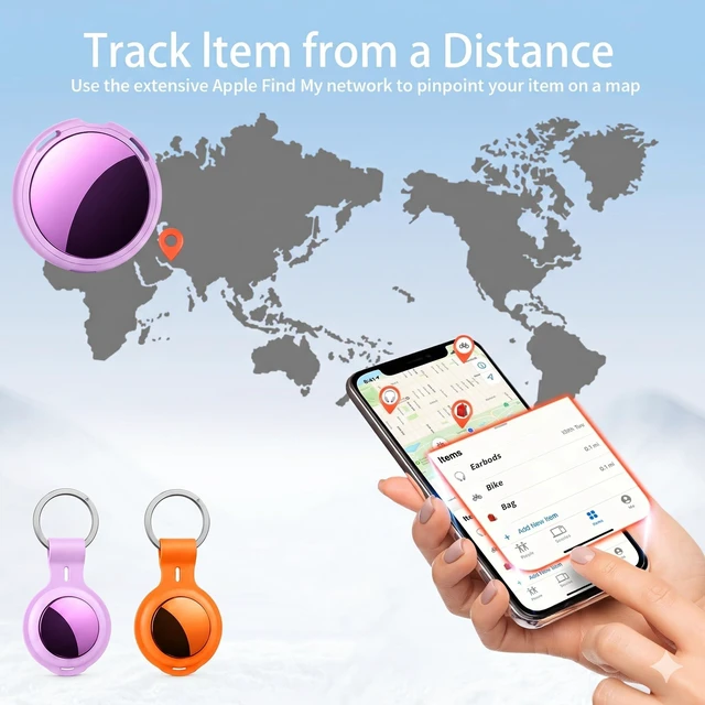 Alt view image 5 of 7 - 2 Pack Tracker Tags Finder Apple Find My MFi Certified Waterproof iOS Only Bluetooth Air Smart Tags Item Finder Locator Worldwide Tracking for Key Pets Wallet Backpack Dogs Luggage Replaceable Battery