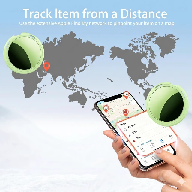 Alt view image 5 of 7 - 2 Pack Tracker Tags Finder Apple Find My MFi Certified Waterproof iOS Only Bluetooth Air Smart Tags Item Finder Locator Worldwide Tracking for Key Pets Wallet Backpack Dogs Luggage Replaceable Battery