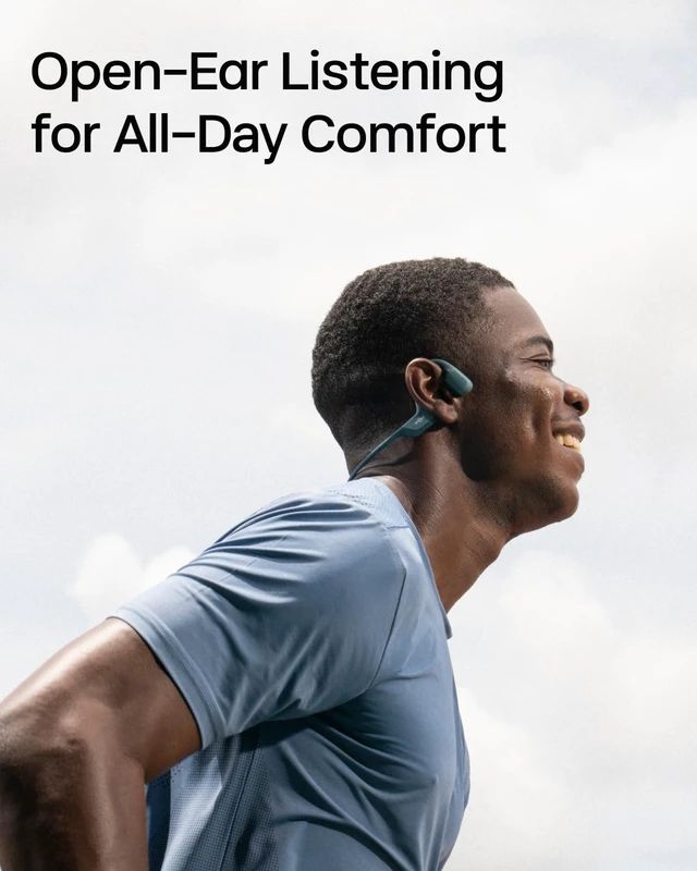 Alt view image 4 of 7 - OpenRun Pro - Open-Ear Bluetooth Bone Conduction Sport Headphones - Sweat Resistant Wireless Earphones for Workouts and Running with Premium Deep Base - Built-in Mic, with Hair Band