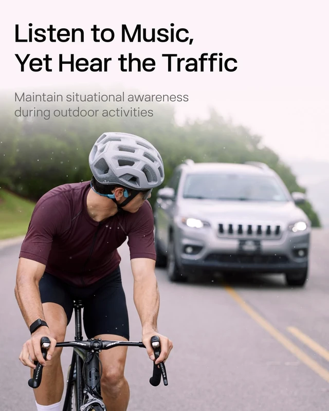 Alt view image 5 of 7 - OpenRun Pro - Open-Ear Bluetooth Bone Conduction Sport Headphones - Sweat Resistant Wireless Earphones for Workouts and Running with Premium Deep Base - Built-in Mic, with Hair Band