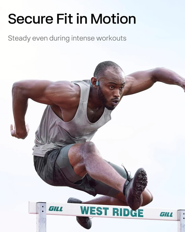 Alt view image 7 of 7 - OpenRun Pro - Open-Ear Bluetooth Bone Conduction Sport Headphones - Sweat Resistant Wireless Earphones for Workouts and Running with Premium Deep Base - Built-in Mic, with Hair Band