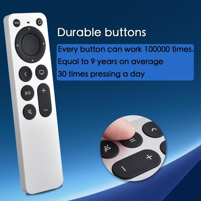 Alt view image 5 of 7 - Replacement for Apple TV Remote,for Apple TV HD/4K(1-3Gen),Apple TV Gen 1-3 Compatible with Apple TV/Apple TV HD/4K A1218 A1378 A1427 A1469 A1625 A1842 A2169 A2737 A2843 with TV Control Function