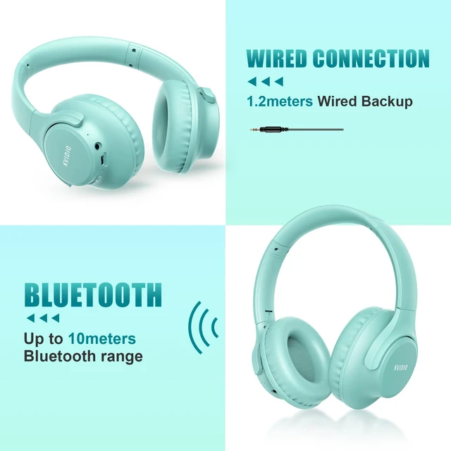 Alt view image 4 of 7 - Bluetooth Headphones Wireless Over Ear Headsets 65H Playtime Deep Bass, HiFi Stereo, Bluetooth 6.0, Microphone, Comfortable Fit, Foldable, Lightweight, Low Latency for Travel Home Office