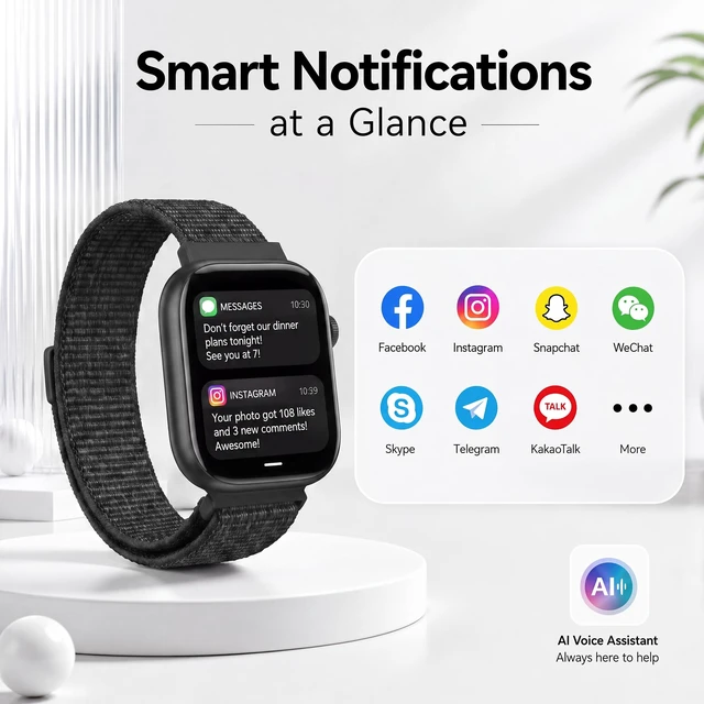 Alt view image 5 of 7 - Smart Watch for Women Men, Answer/Make Call, 1.83"HD Touchscreen, 2 Bands IP67 Waterproof Fitness Tracker, Heart Rate/Sleep Monitor, DIY Dial, Multi-Sport Modes Pedometer, Smartwatch for iOS/Android