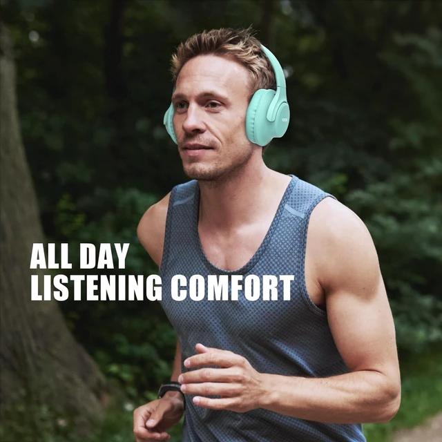 Alt view image 7 of 7 - Bluetooth Headphones Wireless Over Ear Headsets 65H Playtime Deep Bass, HiFi Stereo, Bluetooth 6.0, Microphone, Comfortable Fit, Foldable, Lightweight, Low Latency for Travel Home Office