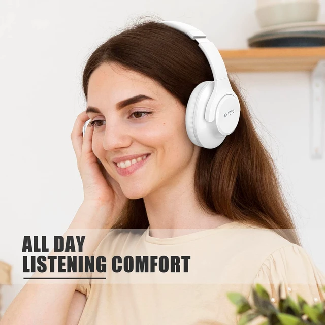 Alt view image 4 of 7 - Bluetooth Headphones Wireless Over Ear Headsets 65H Playtime Deep Bass, HiFi Stereo, Bluetooth 6.0, Microphone, Comfortable Fit, Foldable, Lightweight, Low Latency for Travel Home Office