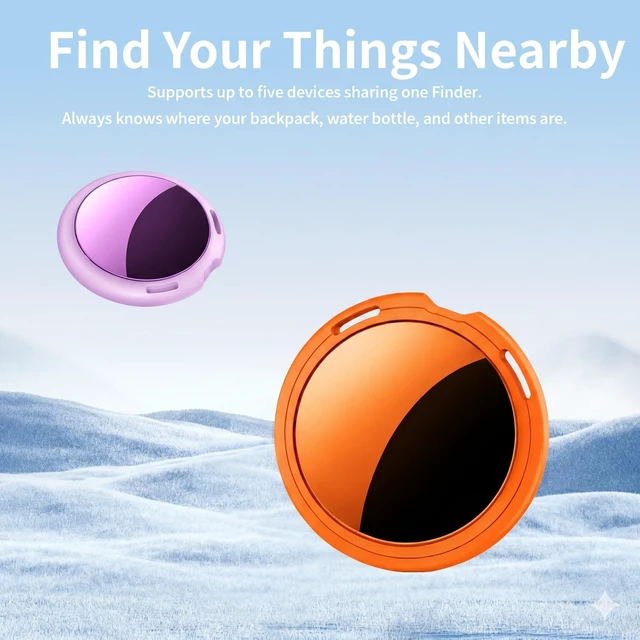 Alt view image 3 of 7 - 2 Pack Tracker Tags Finder Apple Find My MFi Certified Waterproof iOS Only Bluetooth Air Smart Tags Item Finder Locator Worldwide Tracking for Key Pets Wallet Backpack Dogs Luggage Replaceable Battery