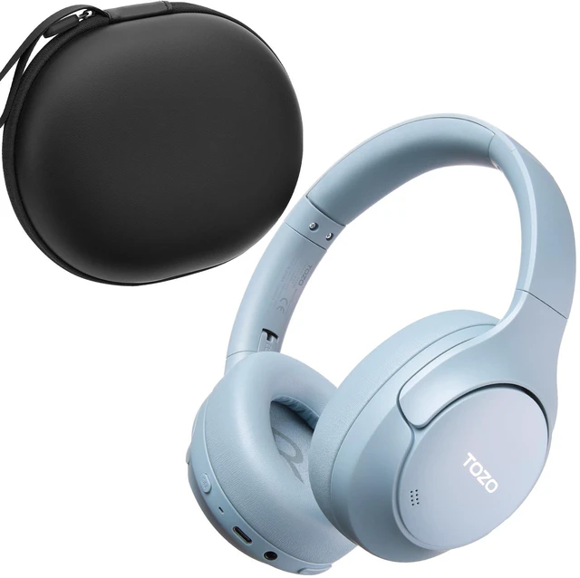 Main image of HT3 Hybrid Noise Cancelling Wireless Headphones, 90H Over Ear Headset Hi Res Audio, AI Voice Assistant, Dual Device Connection, 32 Custom EQs, Built In 5 Mics, ANC, Foldable with Case