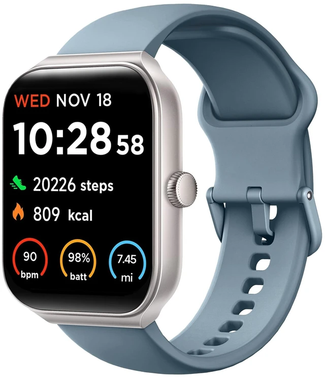Main image of 1.95" Smart Watch for Men Women with ALEXA, Fitness Watch for Android iOS Call Function, Message Notifications, Pedometer, Heart Rate, Sleep Monitor, 100 Sport Modes, IP68 Waterproof, 100 Watch Faces