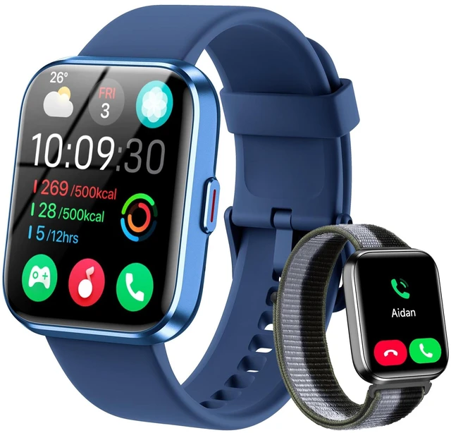 Main image of Smart Watches for Men Women (Android/iOS), Fitness Watch, Health Tracker 1.83" Alexa Smart Watch with Calls/SMS/Reminders, 120 Sport Modes Fitness Trackers for Women Men, Heart Rate Monitor, 2 Bands