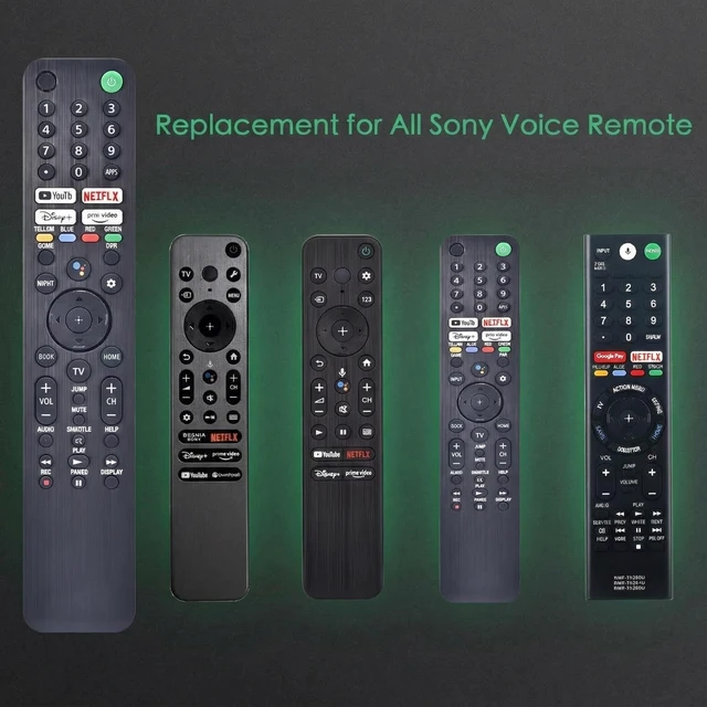 Alt view image 2 of 7 - Replacement for Sony Remote,for All 2019-2026 Bravia Smart TV Voice Control for All Sony OLED LED 4K 8K UHD,for Google TV with Shortcuts YouTube and Disney+,NEIFLX,PRM Video Buttons