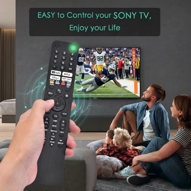 Alt view image 7 of 7 - Replacement for Sony Remote,for All 2019-2026 Bravia Smart TV Voice Control for All Sony OLED LED 4K 8K UHD,for Google TV with Shortcuts YouTube and Disney+,NEIFLX,PRM Video Buttons