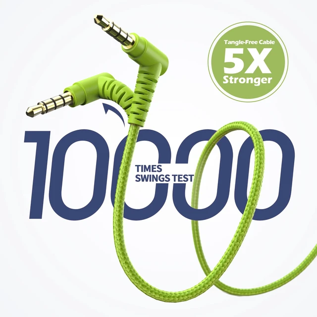 Alt view image 5 of 5 - I35 Kids Headphones for School with Mic, 93dB Safe Volume, Green Wired On Ear Headphones for Girls Boys, 3.5mm Foldable Lightweight for Classroom Chromebook, Laptop, Computer, Tablet