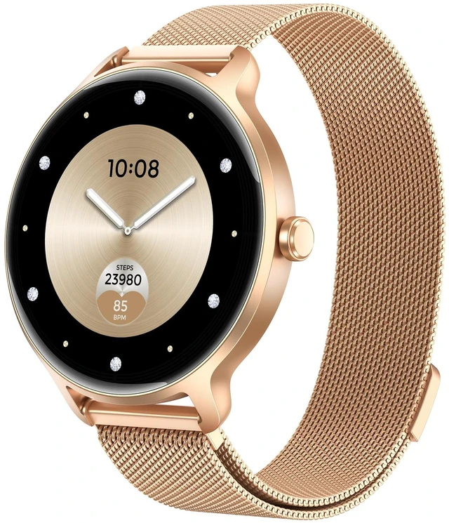 Main image of Smart Watch for Women, 1.27" AMOLED Screen Smartwatch with Answer/Make Call for iPhone/Android/Samsung, Fitness Tracker with 120+ Sport Modes, Heart Rate/Sleep/Health Monitor, IP68 Waterproof, Gold