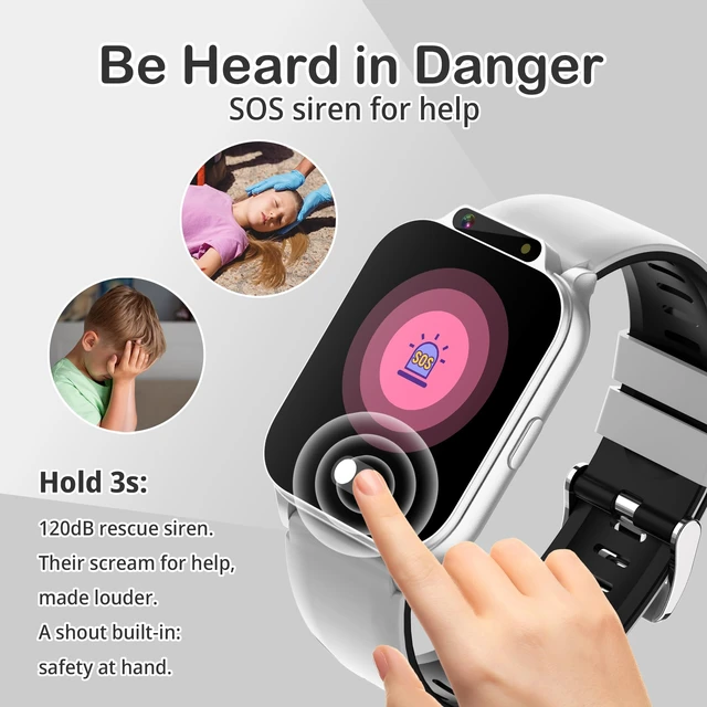 Alt view image 5 of 7 - Kids Waterproof Smart Watch Boys with Fitness Tracker Sports Activity Pedometer Heartrate SpO2 Stress Monitor Flashlight APP HD Touch Screen Camera Games for 4-13 Years Old Boys Gifts for Kids