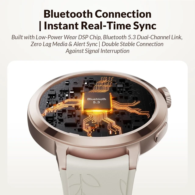 Alt view image 4 of 7 - Luna Smart Watch for Women, 1.1" AMOLED Small Women's Smartwatch 24/7 Activity Tracker, Heart Rate Monitor, Sleep Monitor, Message Notifications, Long Battery Life