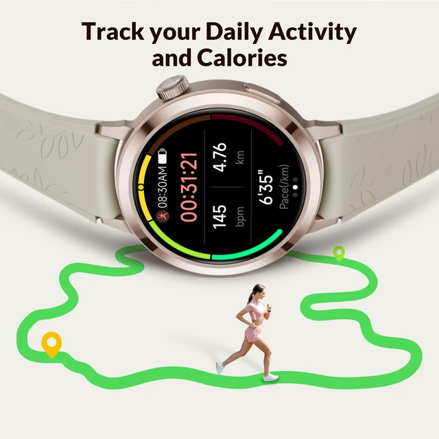 Alt view image 6 of 7 - Luna Smart Watch for Women, 1.1" AMOLED Small Women's Smartwatch 24/7 Activity Tracker, Heart Rate Monitor, Sleep Monitor, Message Notifications, Long Battery Life