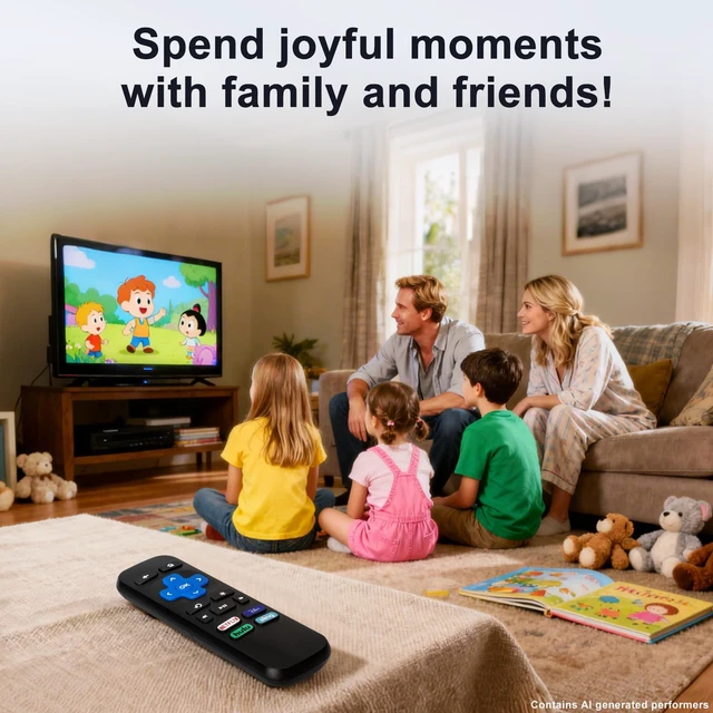 Alt view image 7 of 7 - Replacement Remote for Roku Box/Express/Premiere-NOT for Stick, TV or Game for Roku Box only (not Stick/TV). No pairing needed insert batteries & go. Durable ABS. 1-click NFLX/Dis+/Hulu/Sling