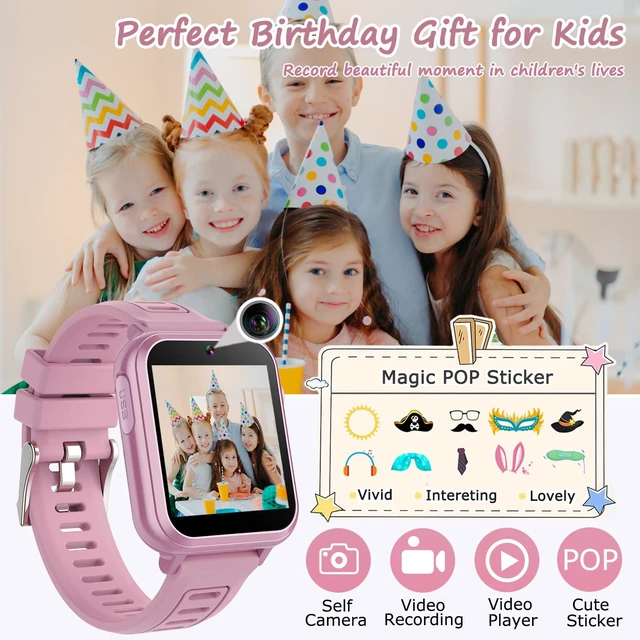 Alt view image 5 of 7 - Smart Watch for Kids with 39 Games HD Touch Touchscreen Alarm Clock Camera Music Player Pedometer Flashlight 12/24 hr Video & Audio Recording, Toys Gift for 3-12 Years Old Girls