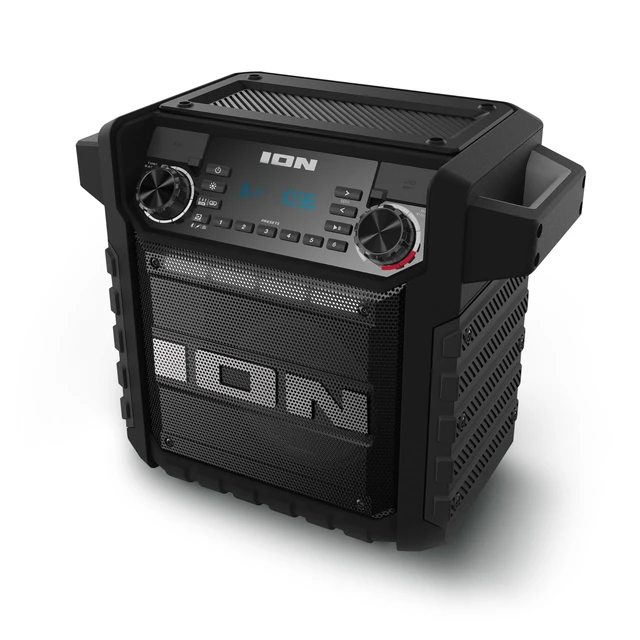 Alt view image 7 of 7 - Tailgater Classic Portable Bluetooth Outdoor Speaker, Black Water Resistant, Rechargeable Battery, Radio, USB Charging, Stereo Linking, App Control, for Parties and Outdoor Events